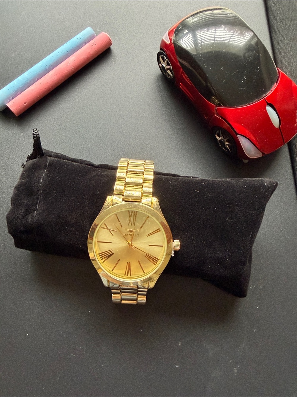 Gold-Tone Roman Numeral Wristwatch